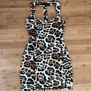 Motel Rocks Sexy Mini Animal-print Dress